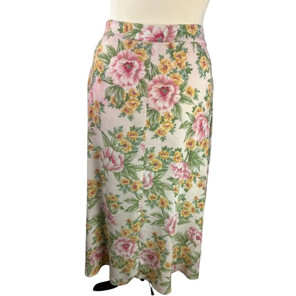 Vintage Cottage Core Lizsport Front Button Down Maxi Skirt, Women’s 16 - Picture 3 of 15